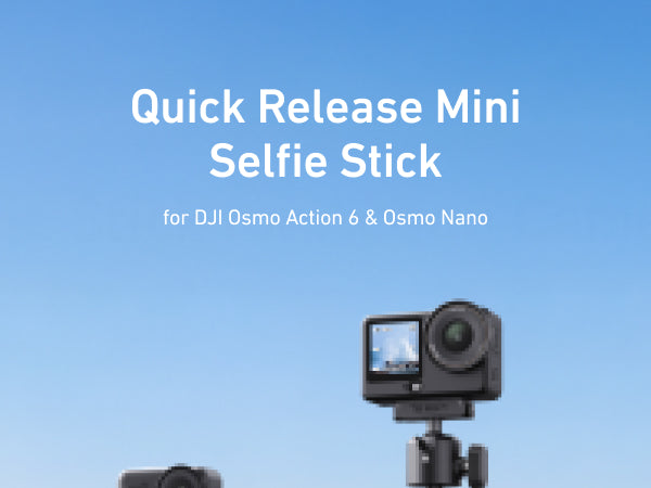 Telesin Mini Selfie Stick with Dual-Direction Magnetic Quick Release