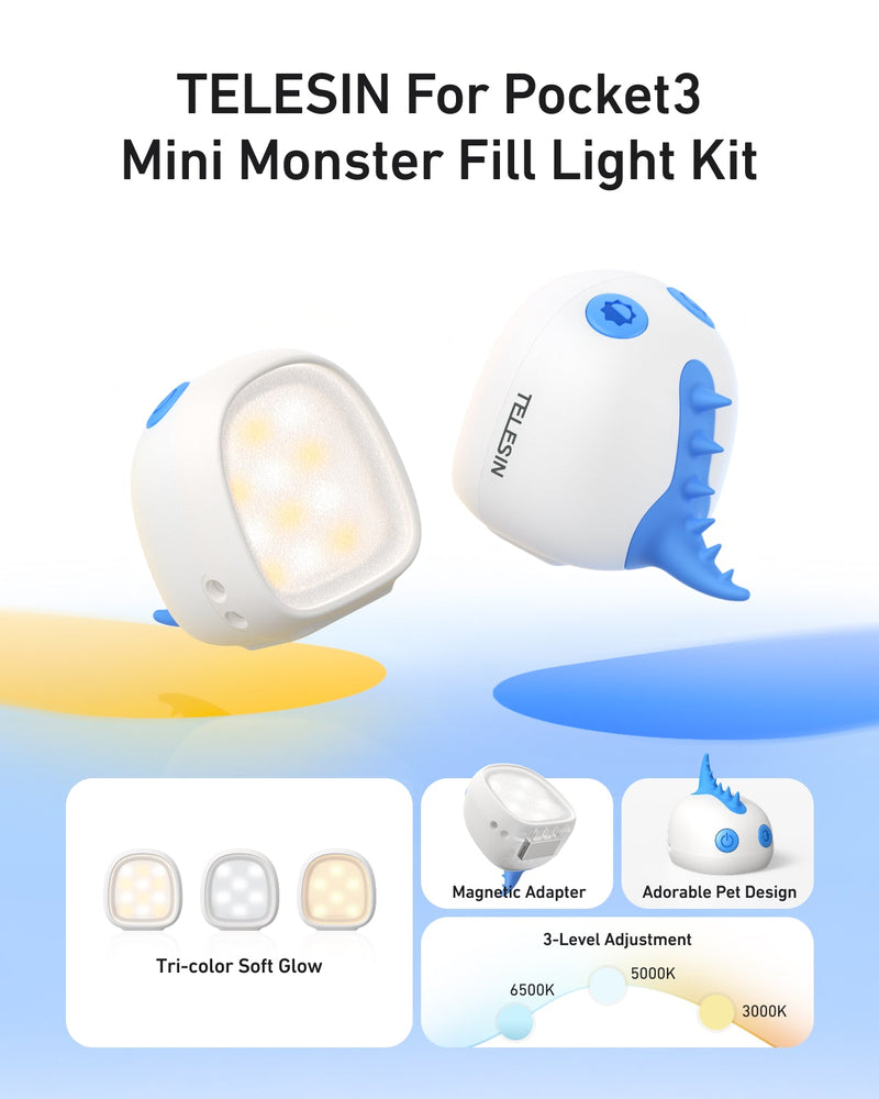Mini Monster Fill Light Kit for DJI Osmo Pocket 3 telesinstore