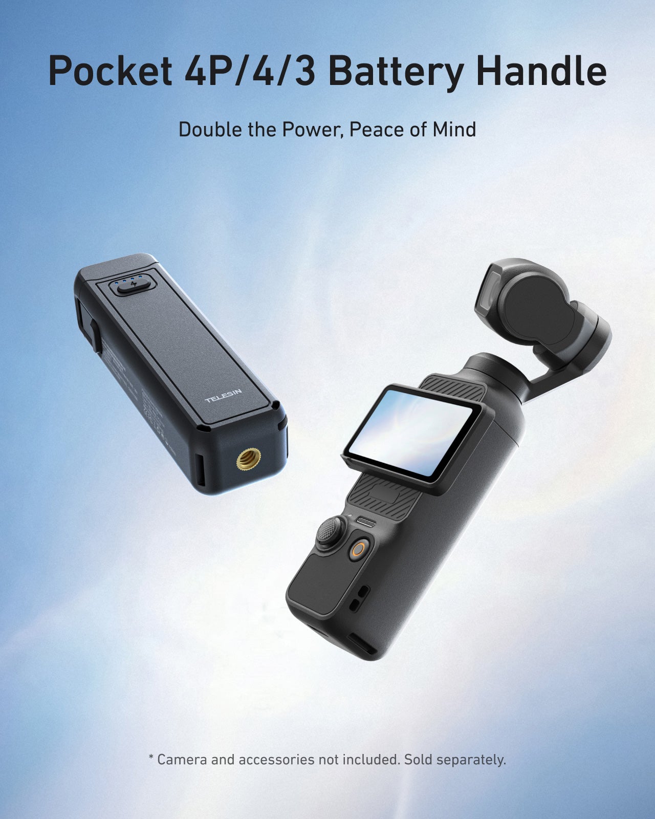 Telesin Battery Handle for DJI Osmo Pocket 4P/4/3