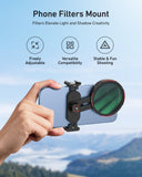 TELESIN Phone Filters Mount with adjustable knob for shake-free smartphone filming
