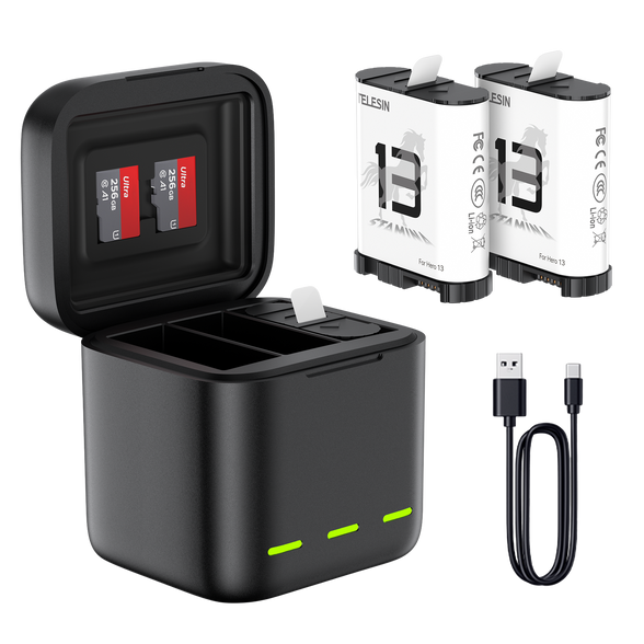 Telesin Retractable charging box for Gopro 13