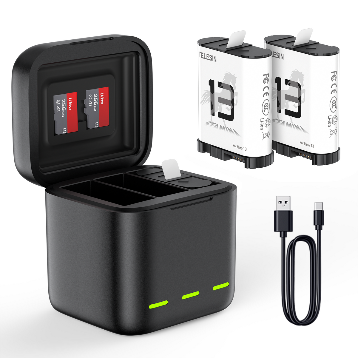 Retractable charging box for Gopro 13 – telesinstore