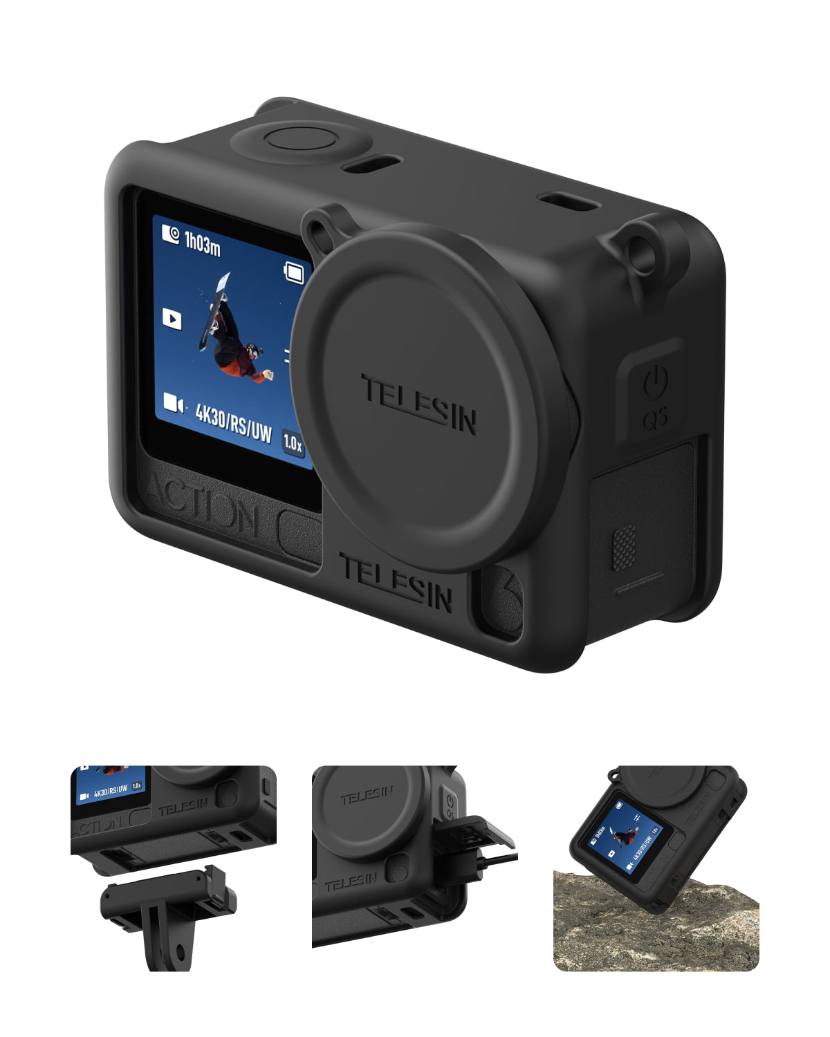 TELESIN Silicone Protective Case