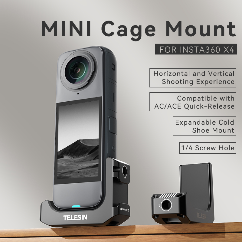 Telesin MINI Cage Mount For Insta360 X4 telesinstore