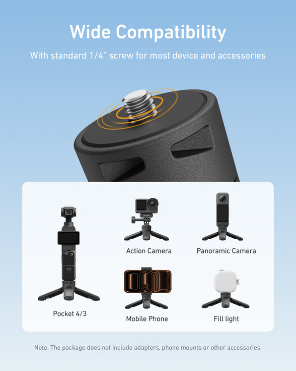 Telesin Mini Portable Tripod & Grip 2-in-1 for Osmo Pocket 4/3