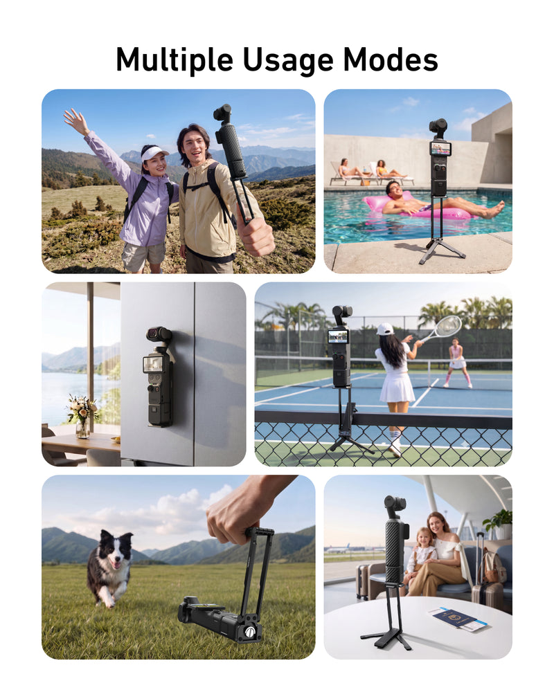 TELESIN Drehbarer, verstellbarer Selfie-Stick mit Stativ