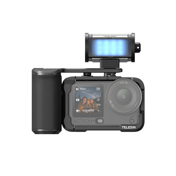 TELESIN StreetGrip Kit + RGB Fill Light for DJI Osmo Action 6