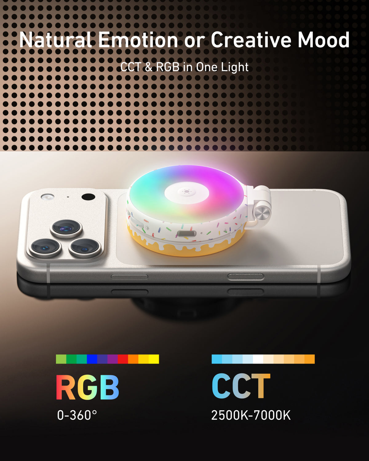 TELESIN CCT x RGB Magnetic Fill Light