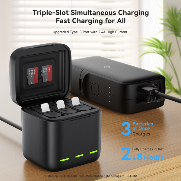 Retractable charging box for Gopro 13 telesinstore