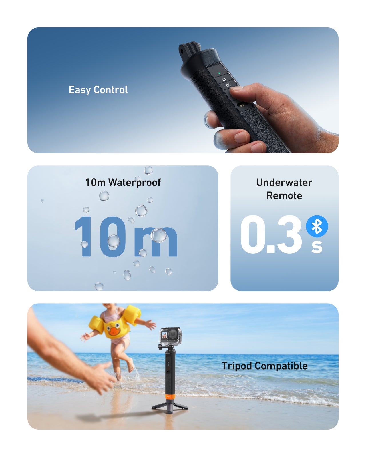 Telesin Floating Bluetooth Remote Handle for Action 6/5 Pro/4