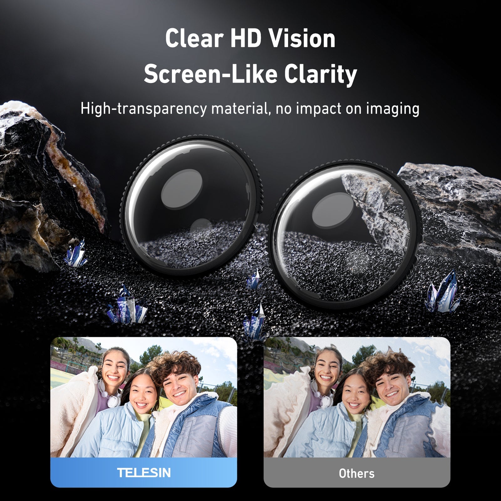 Telesin Dual Lens Protection Set For Insta360 X5 telesinstore