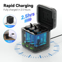 Charging Case with 2 Batteries  for Hero 9-12 TELESIN