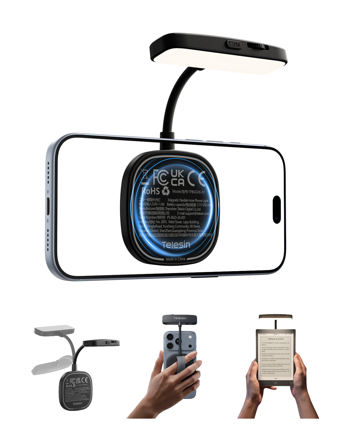 Telesin 2-in-1 Magnetic Fill Light for Phone