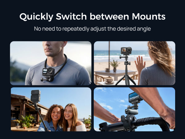 Telesin Dual-Direction Magnetic Quick-Release Base for DJI Osmo Action 6