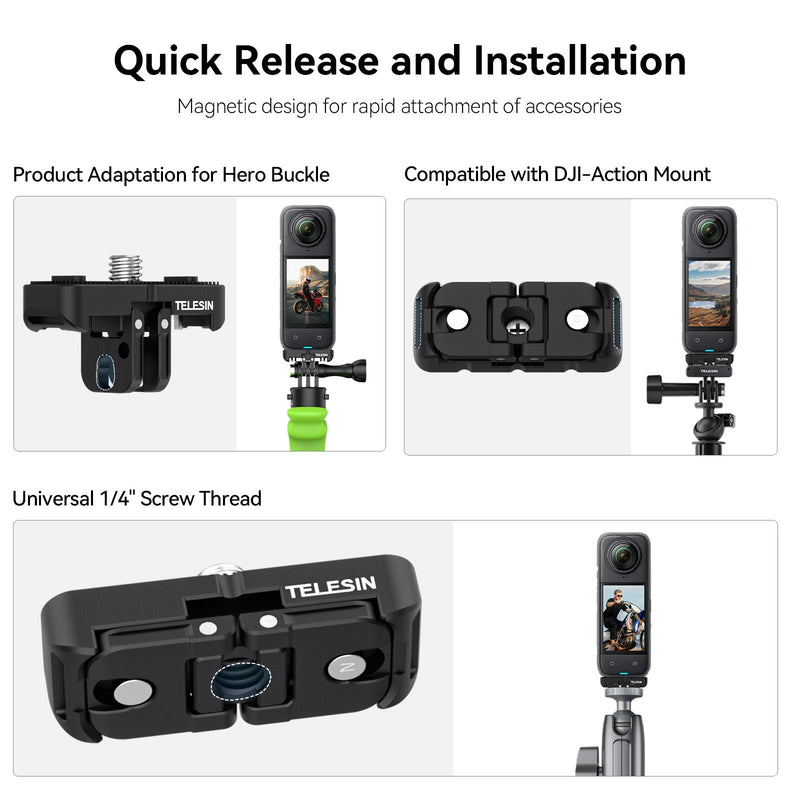 Telesin Dual Mount Adapter For Insta360 X4 telesinstore