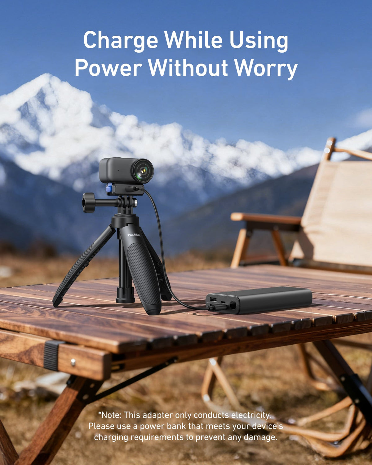TELESIN Magnetic Quick-Release Charging Adapter Mount for DJI Osmo Nano telesinstore