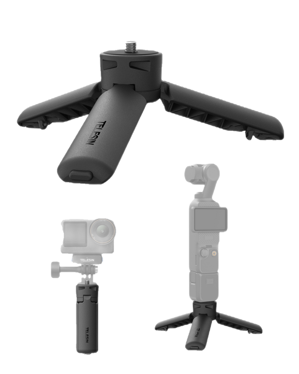 Telesin Mini Portable Tripod & Grip 2-in-1 for Osmo Pocket 4/3