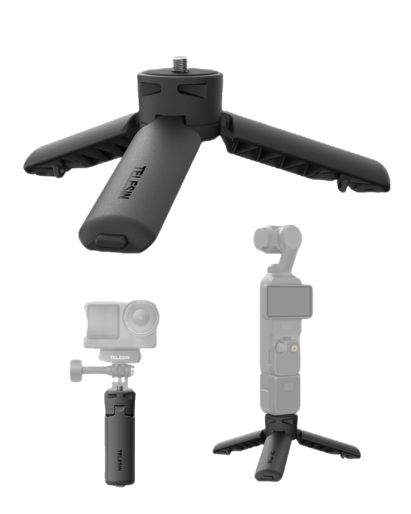 Telesin Mini Portable Tripod & Grip 2-in-1 for Osmo Pocket 4/3