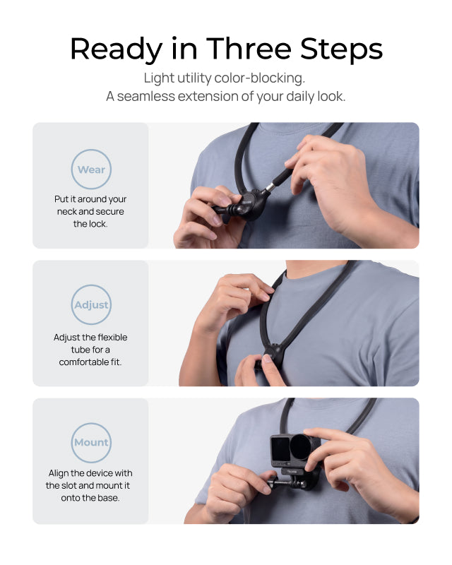 Telesin SE 3 Base Action Camera Neck Mount
