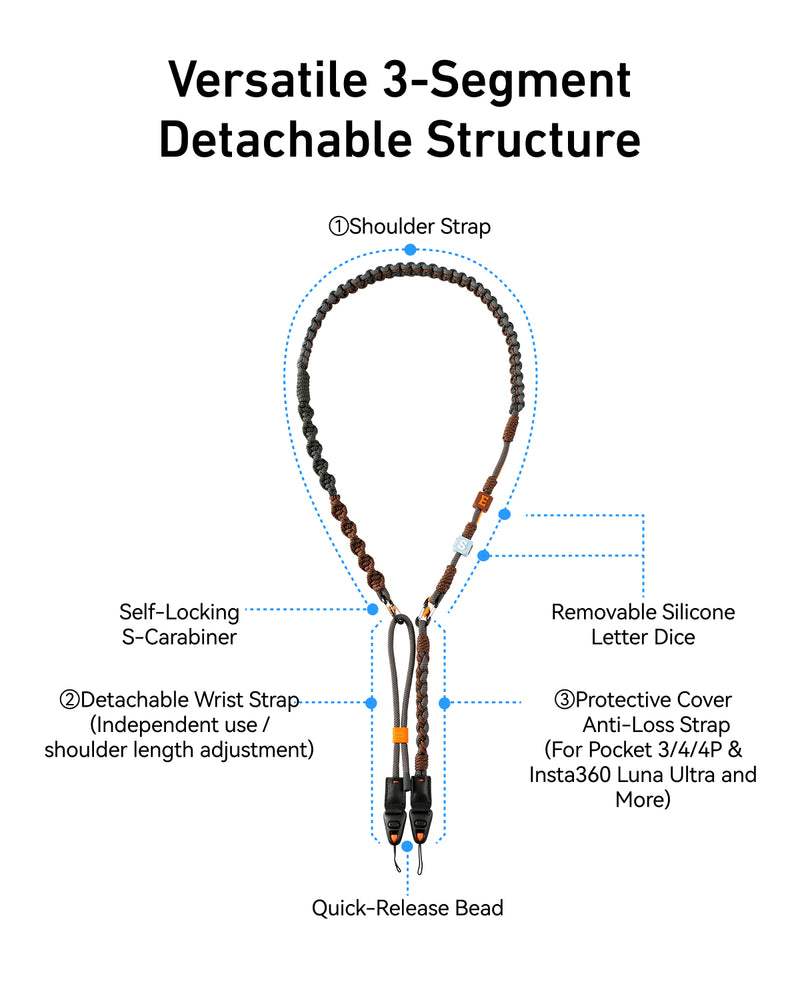 DisAdv Series 3-in-1 Quick-Release  Strap - Khaki/Black (knit)