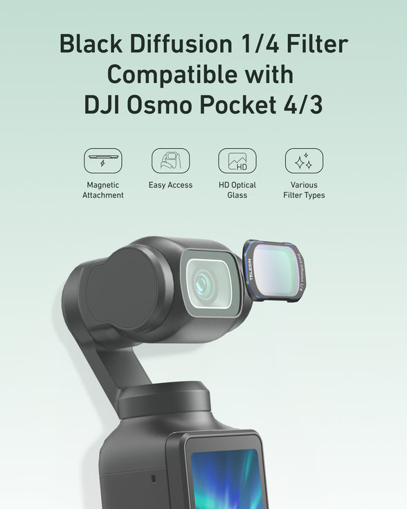 Telesin Black Diffusion 1/4 Filter for DJI Osmo Pocket 4/3
