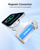 Content creator filming a talking head video using TELESIN phone camera grip mounted on a mini tripod