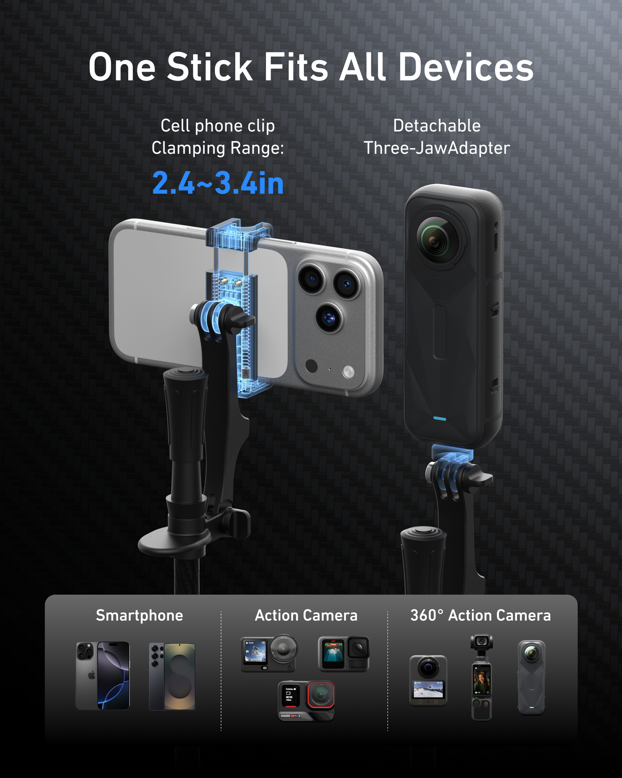 Telesin TrekShot Selfie Stick
