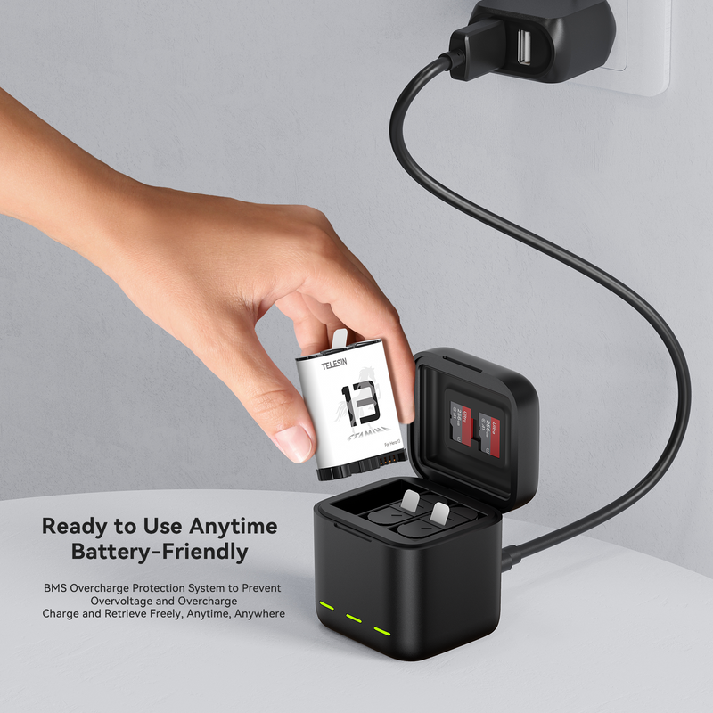Retractable charging box for Gopro 13 telesinstore