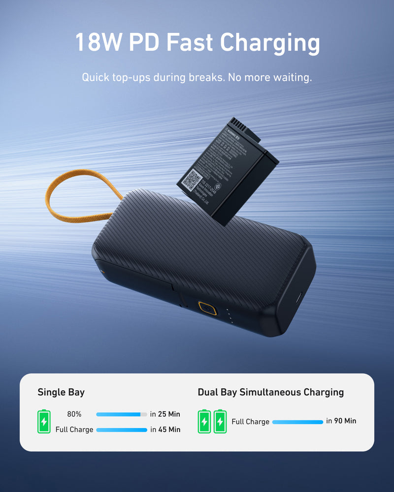 Portable Power Battery for Action 6/5 Pro/4/3/Osmo 360 & Smartphones