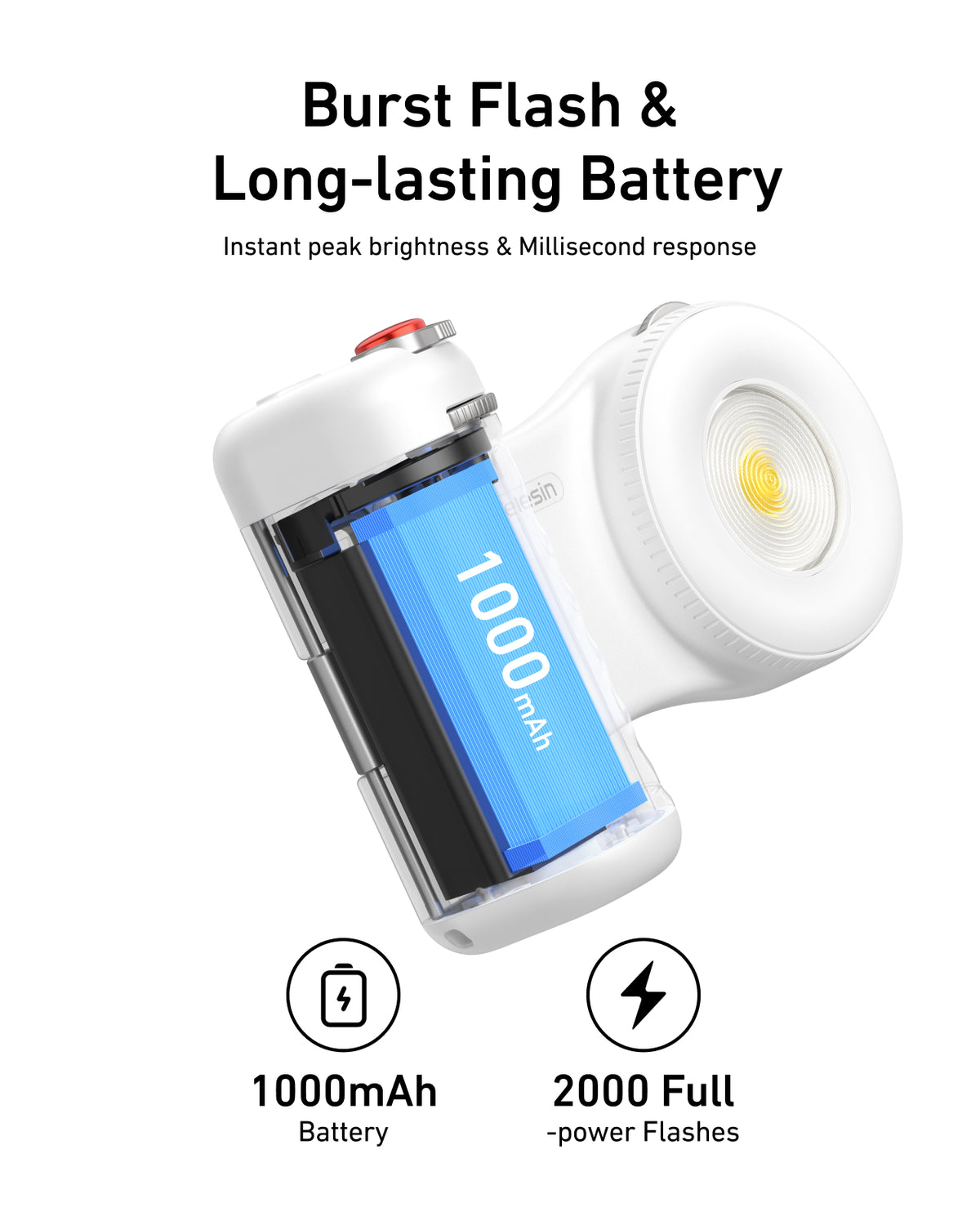 Telesin Fill-Light Selfie Handle for Smartphones