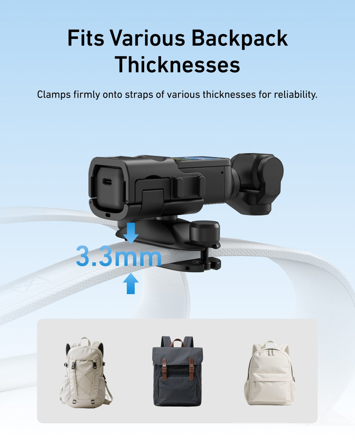 Telesin For Pocket3 Quick-release Backpack Mount telesinstore