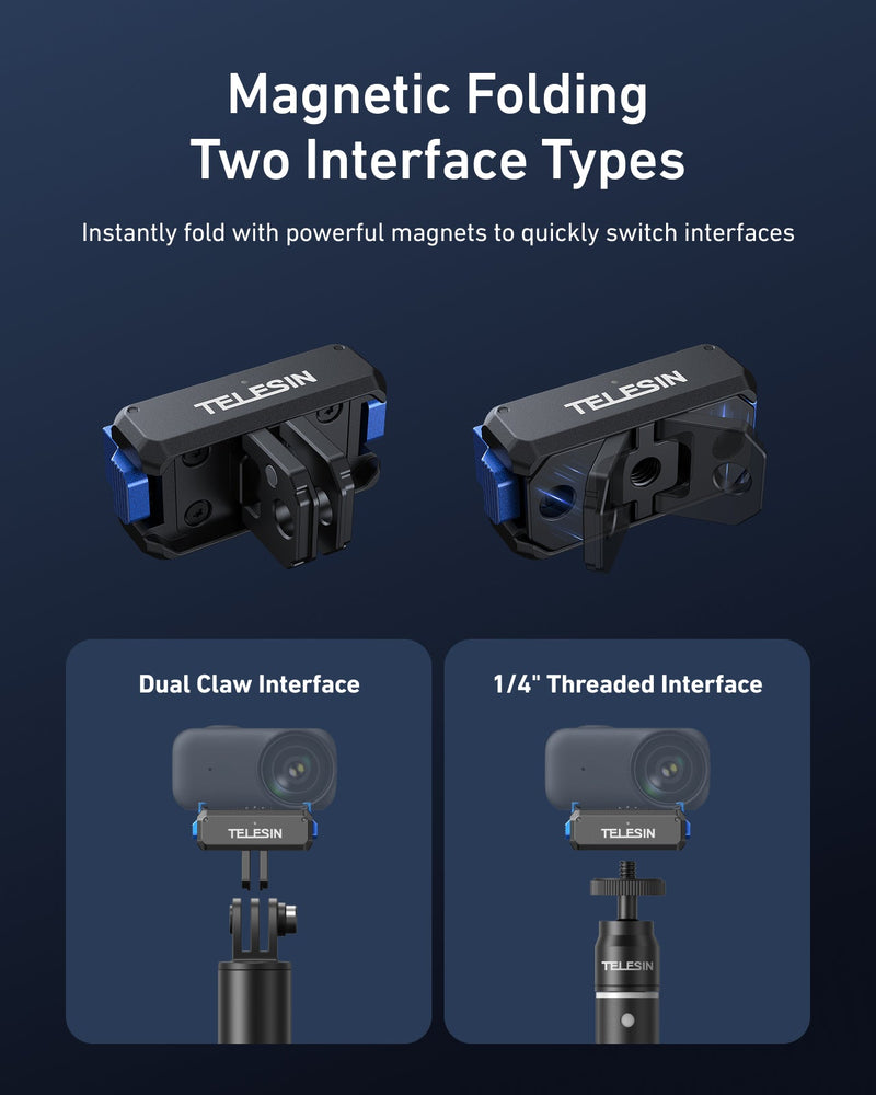 TELESIN Magnetic Quick-Release Charging Adapter Mount for DJI Osmo Nano telesinstore