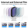 TELESIN GoPro Hero 13 filter with water droplets beading on multi layer waterproof coating