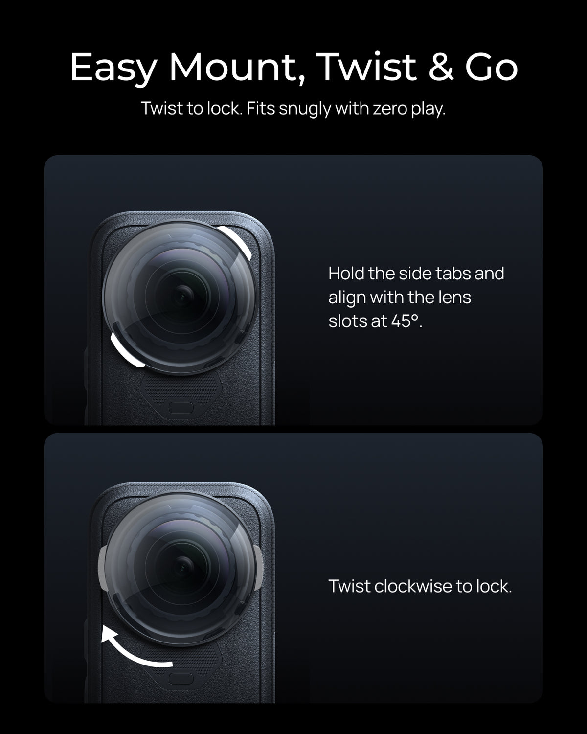 Telesin ND16 Filter Kit for Insta360 X6 (2-Pack)