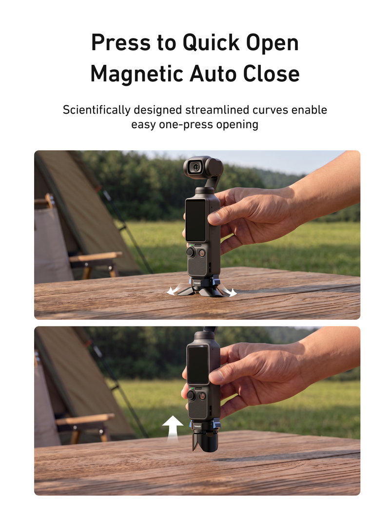 Telesin Magnetic Charging Tripod for DJI Osmo Pocket 3/4/4 Pro