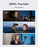 TELESIN Magnetic Quick-Release Fill Light being quickly mounted on Nano/Action 6 camera with magnetic release system