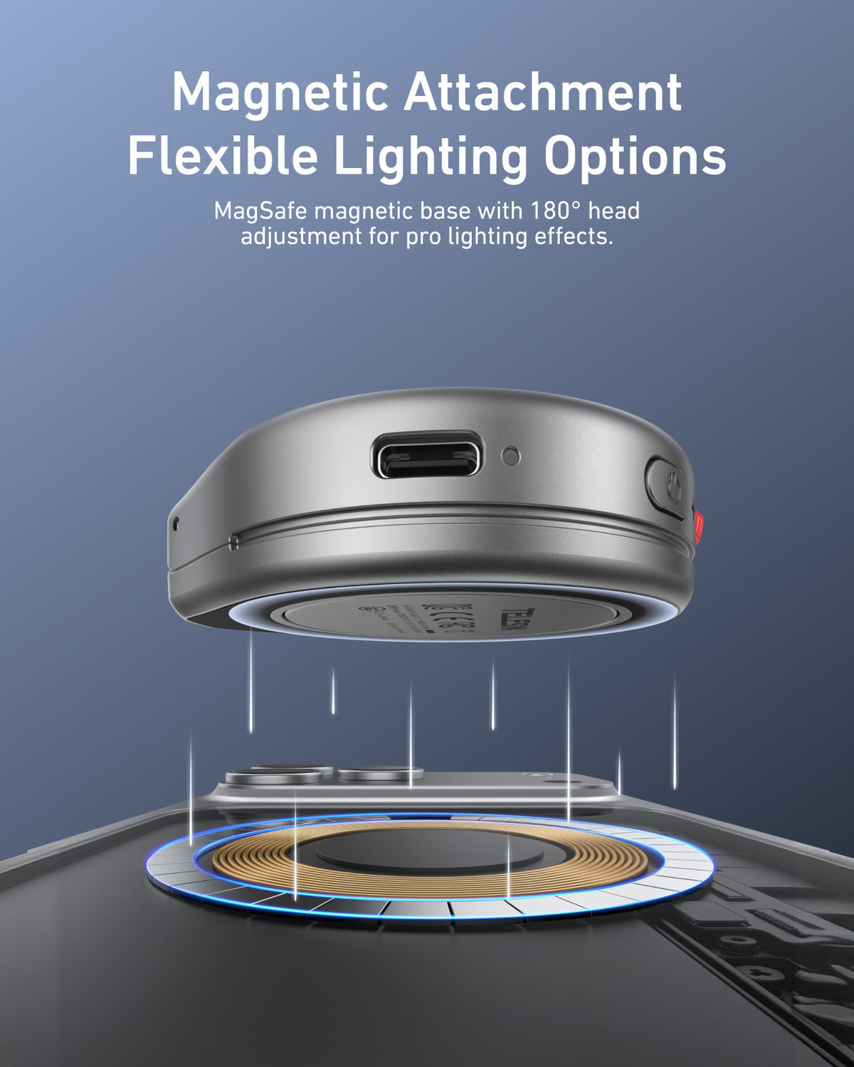 Telesin 2 In 1 Magnetic Flashlight & Selfie Light
