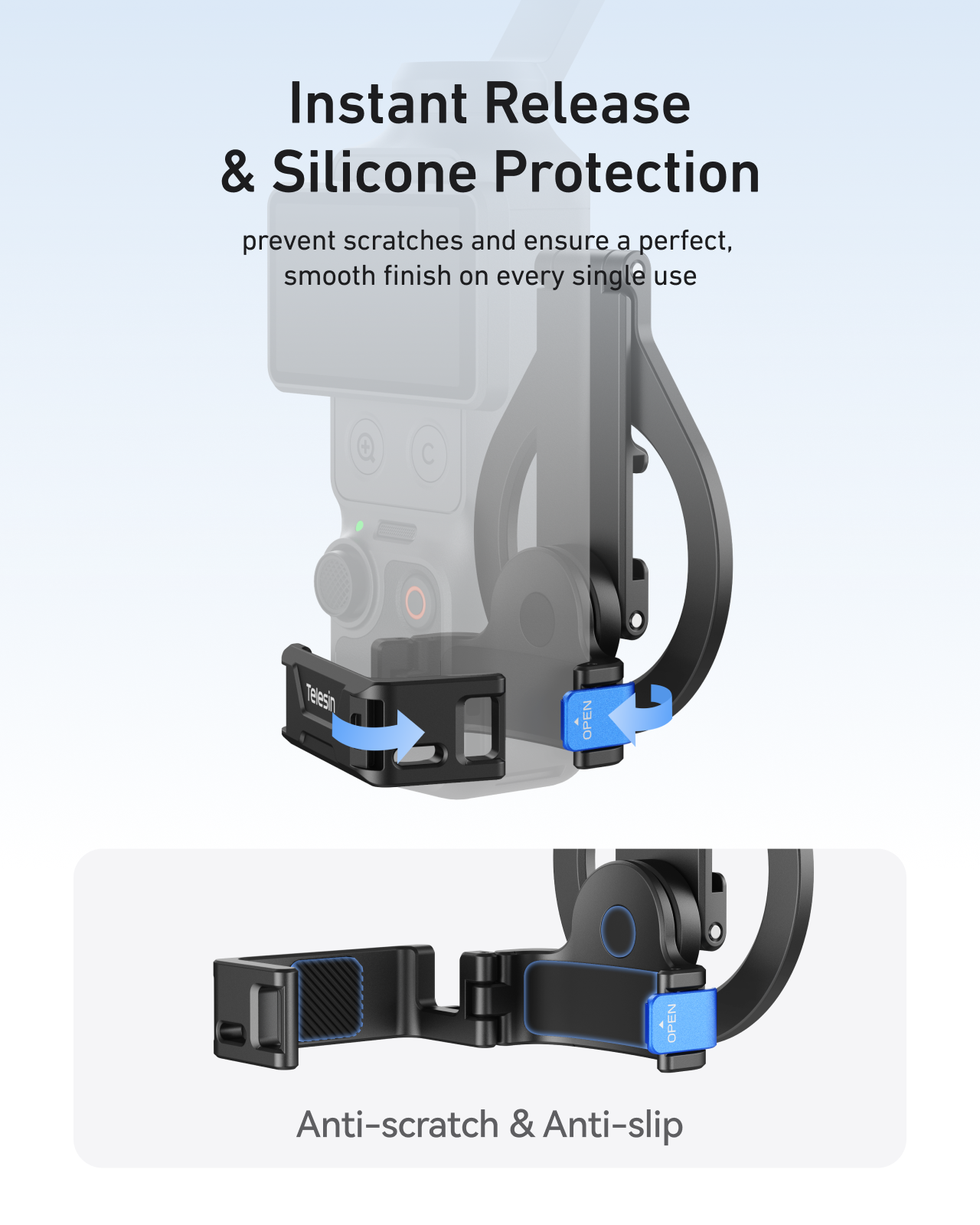 Telesin Magnetic Extension Frame Mount Stand For DJI Osmo Pocket 4P/ 4/ 3