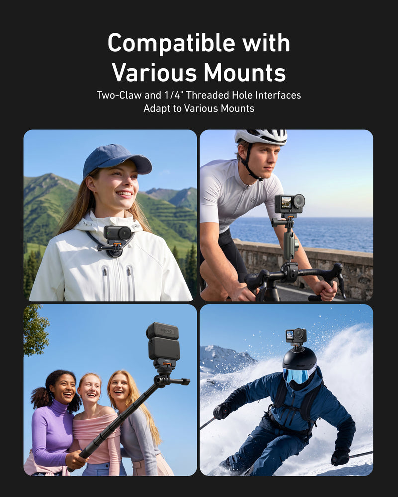 Telesin 360° Rotatable Magnetic Quick-Release Mount For DJI Osmo Action 6 / Osmo Nano