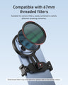 TELESIN Phone Filters Mount installed on smartphone, showing adjustable mount for landscape and portrait filming