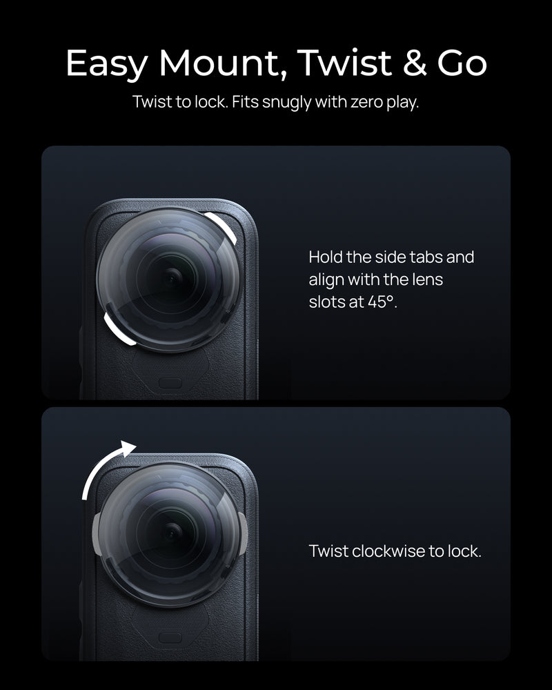 Telesin ND16 Filter Kit for Insta360 X6 (2-Pack)