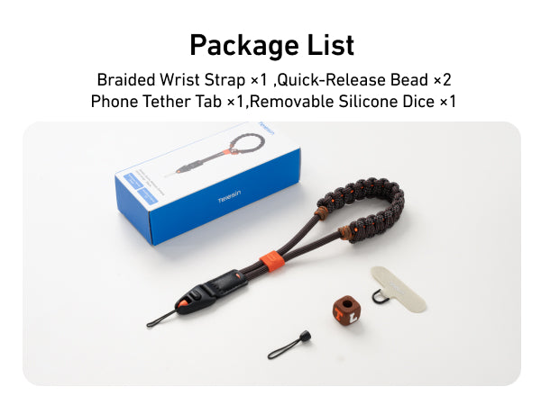 Telesin Quick-Release Universal Wrist Strap - Braided Rope