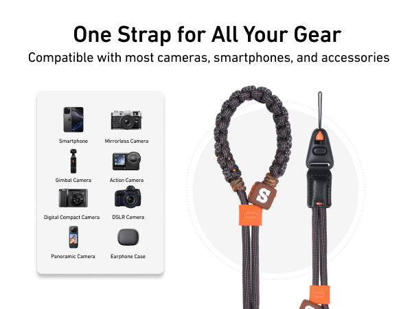 Telesin Quick-Release Universal Wrist Strap - Braided Rope