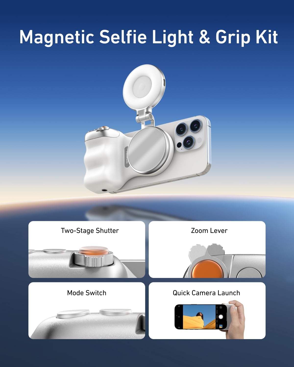 Telesin Fun Shot Magnetic Grip Kit For Phone