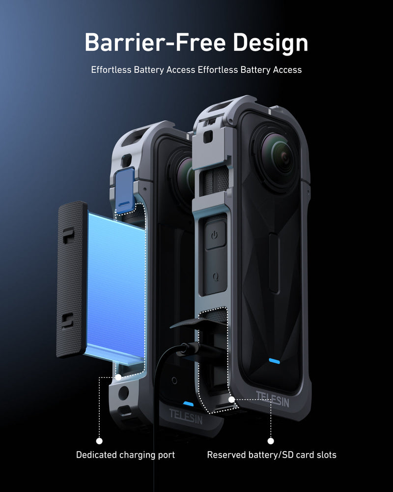 TELESIN Full Cage Protection for Insta360 X5 telesinstore