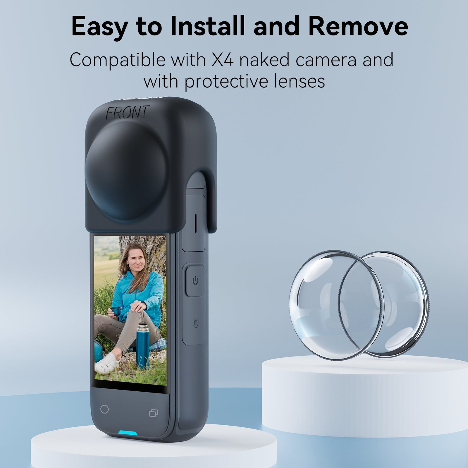 Telesin Lens Silicone Protective Cover for Insta360 X4 telesinstore