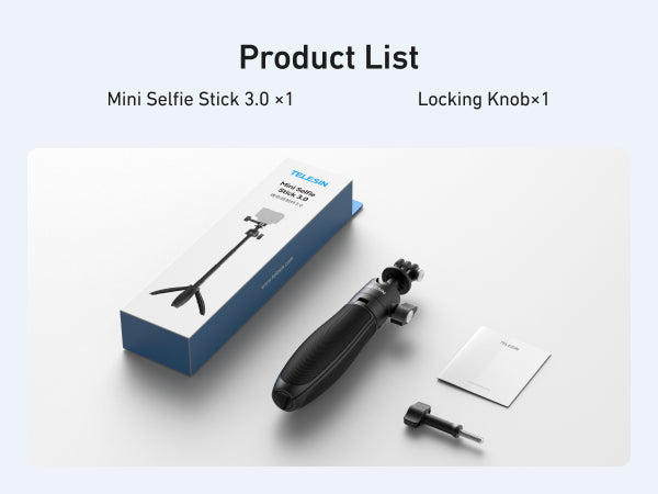Telesin Mini Selfie Stick 3.0