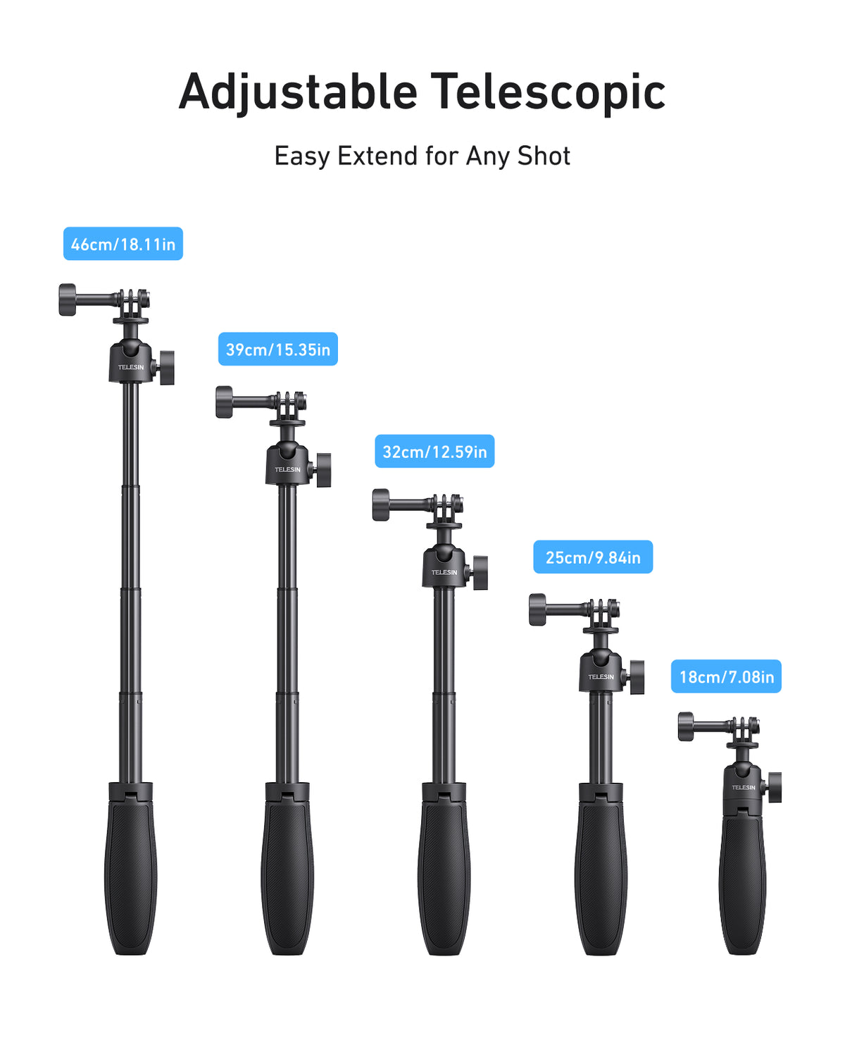 Telesin Mini Selfie Stick 3.0