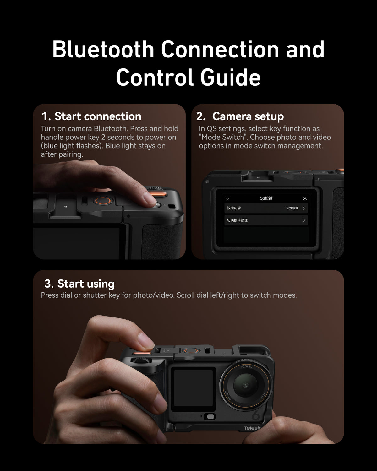 Telesin Remote Street Photography Kit For Action 6