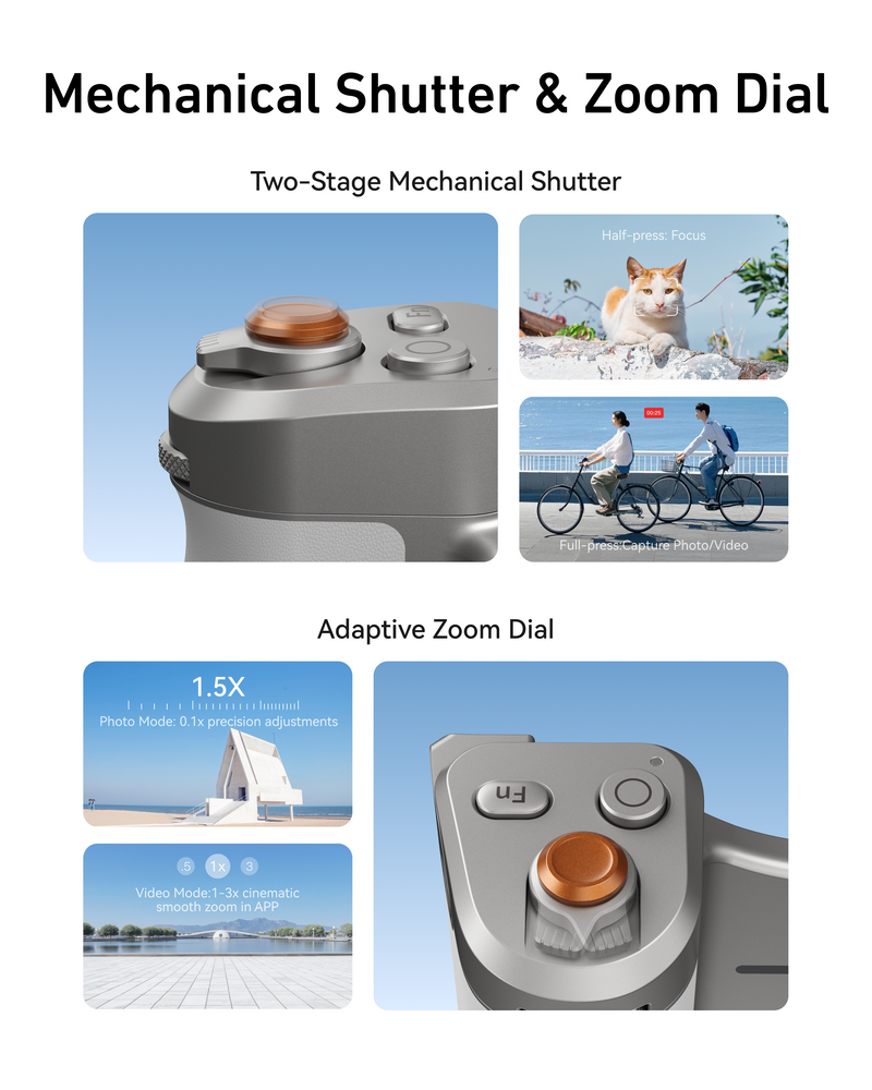 Street photographer using TELESIN Magnetic Pro Shot Imaging Camera Grip to stabilize iPhone for night city shots
